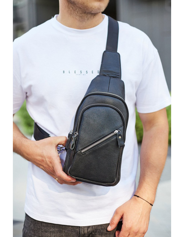 Чоловічий слінг через плече Merano, чорний