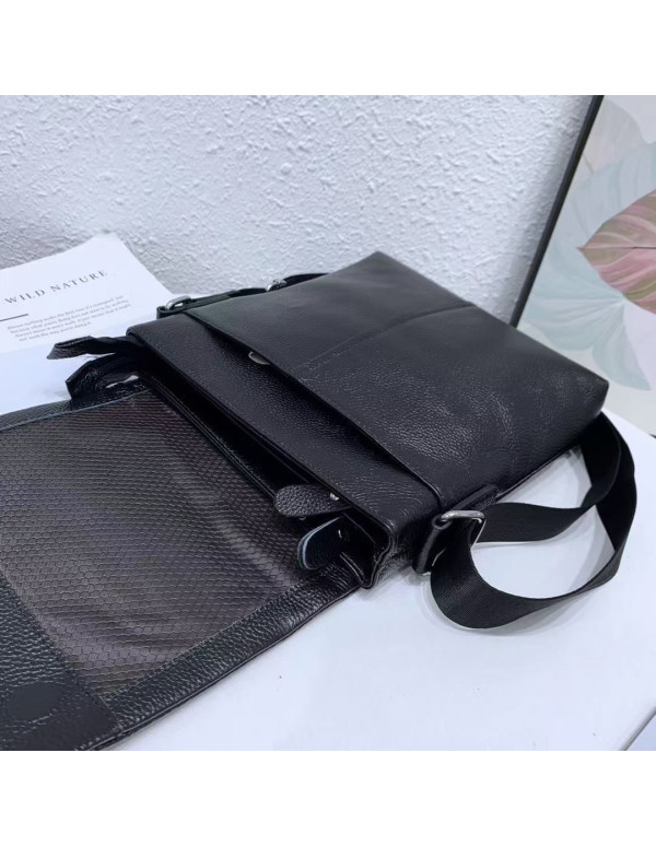 Шкіряна сумка чоловіча через плече Siena,чорна