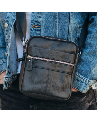 Сумка-барсетка чоловіча Solvani, чорна