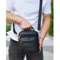 Чоловіча сумка-барсетка шкіряна Catani, чорна