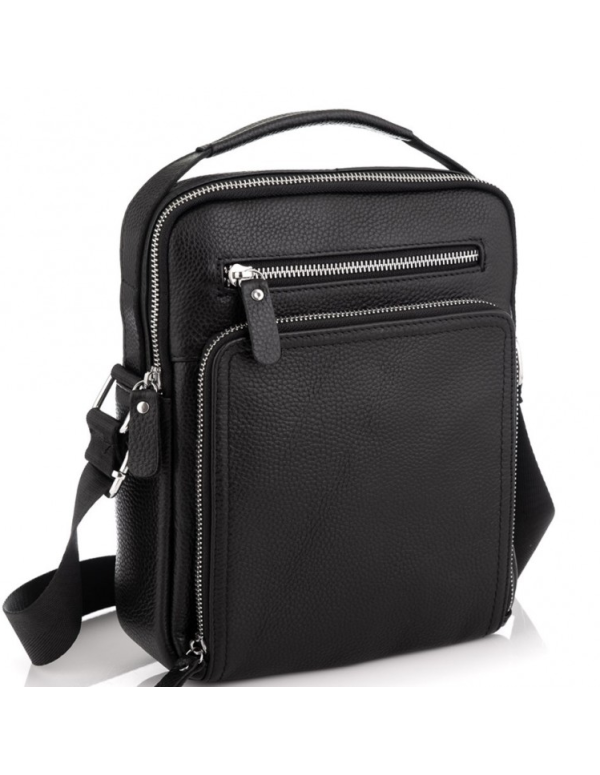 Шкіряна чоловіча сумка-барсетка Imperia, чорна