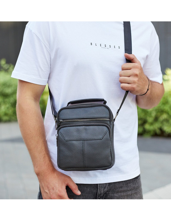 Чоловіча чорна сумка-барсетка Brindisi чорна