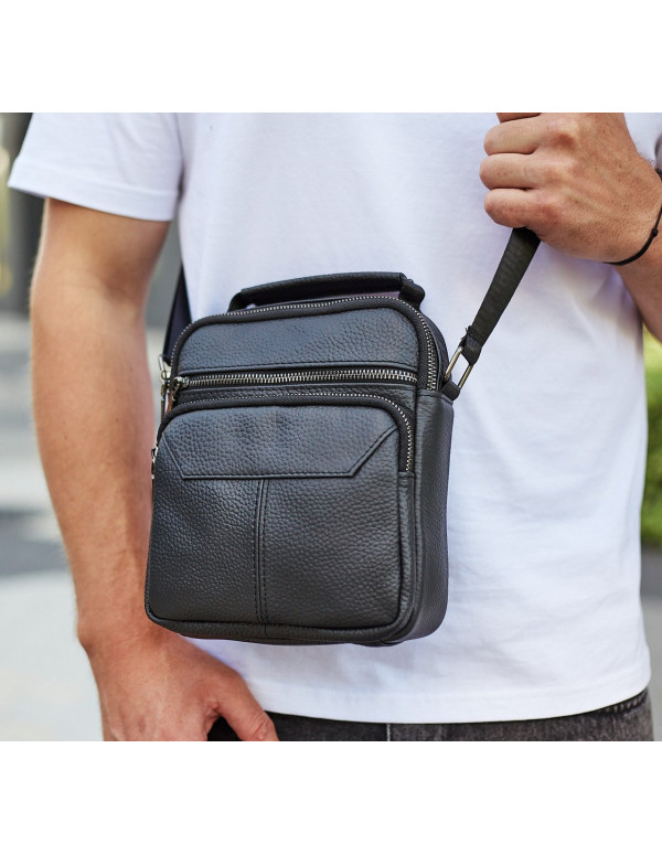 Чоловічий шкіряний месенджер Formia, чорний