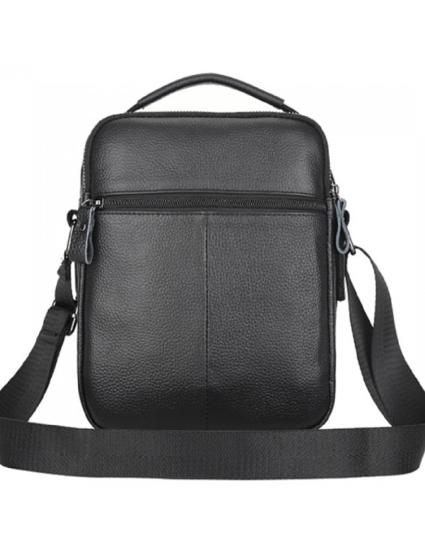 Шкіряна чоловіча сумка-барсетка Berga, чорна