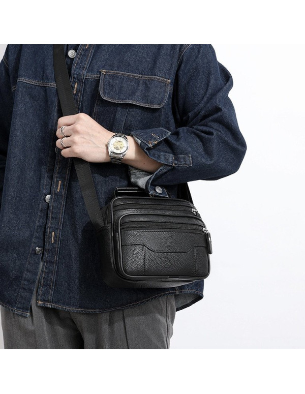 Чоловіча шкіряна сумка-барсетка Milan, чорна