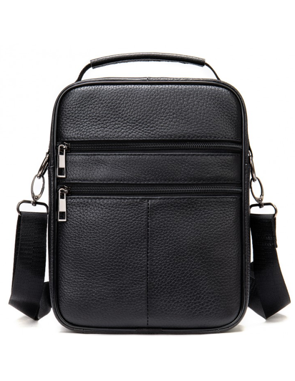 Чоловіча шкіряна сумка-барсетка Fano, чорна