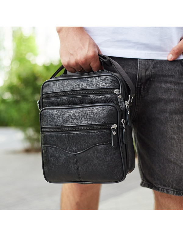 Чоловіча барсетка через плече Dalmin, чорна