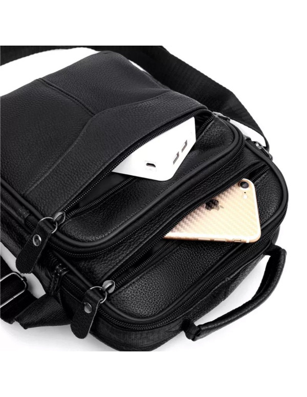 Чоловіча шкіряна сумка-барсетка Nano, чорна