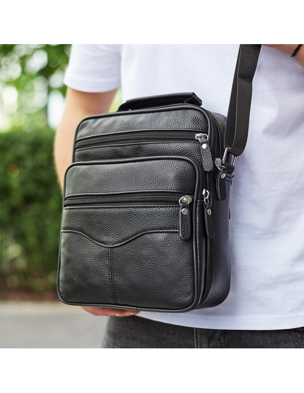 Чоловіча барсетка через плече Dalmin, чорна