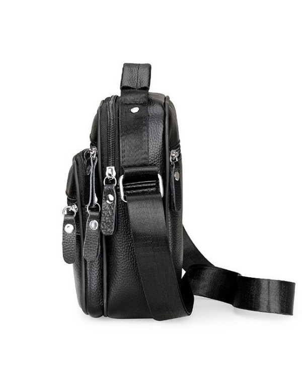 Чоловіча шкіряна барсетка через плече Montano, чорна