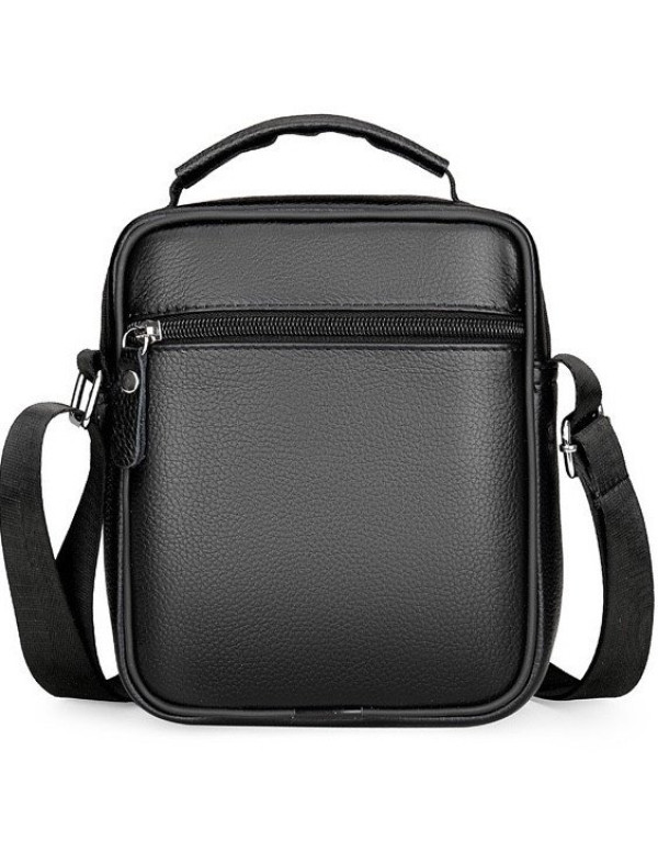 Чоловіча шкіряна барсетка через плече Montano, чорна