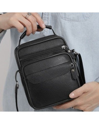 Чоловіча шкіряна сумка планшет Lodi чорна 