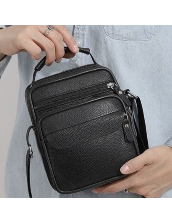 Чоловіча шкіряна сумка планшет Lodi чорна 