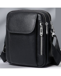 Чоловіча шкіряна сумка-барсетка  Viterbo, чорна