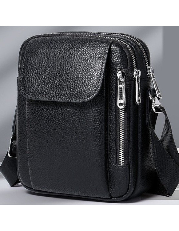 Чоловіча шкіряна сумка-барсетка  Viterbo, чорна