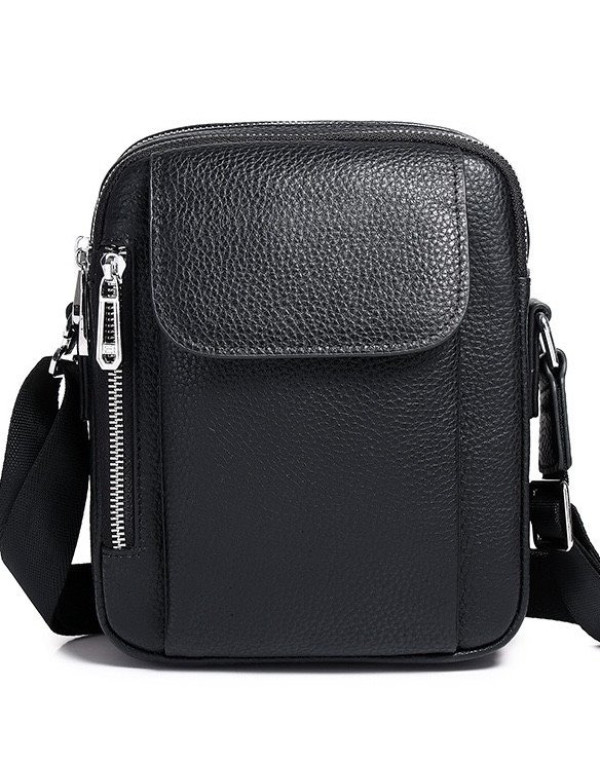 Чоловіча шкіряна сумка-барсетка  Viterbo, чорна