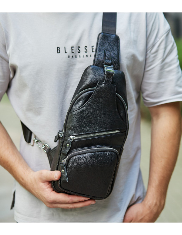 Сумка-слінг чоловіча Foli, чорна