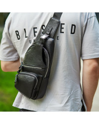 Сумка-слінг чоловіча  Foli, чорна