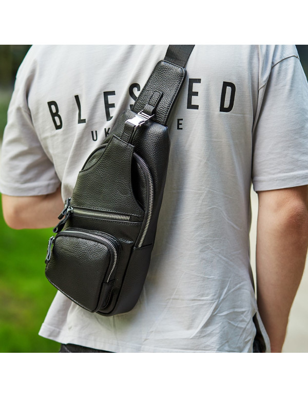 Сумка-слінг чоловіча Foli, чорна