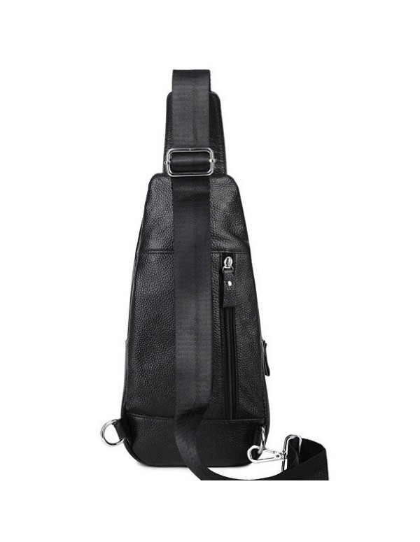 Чоловіча шкіряна сумка-слінг Bastia, чорна