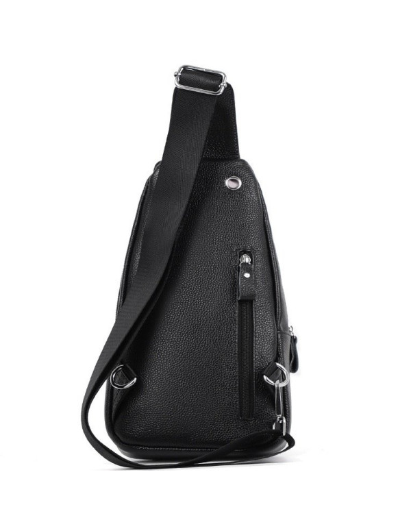 Чоловіча сумка-слінг шкіряна Andria, чорна