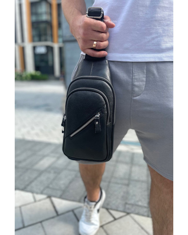 Чоловічий слінг через плече Merano, чорний