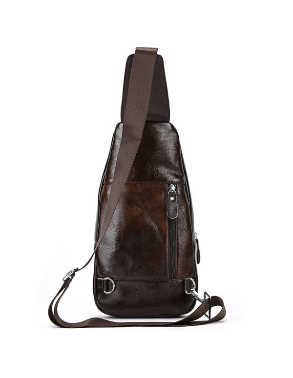 Чоловічий шкіряний слінг на одне плече Carpi, коричневий
