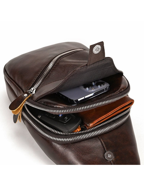 Сумка-слінг чоловіча Tonto,коричнева