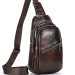 Чоловічий шкіряний слінг на одне плече Carpi, коричневий