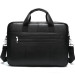 Шкіряна чоловіча сумка для ноутбука Ostin, чорна