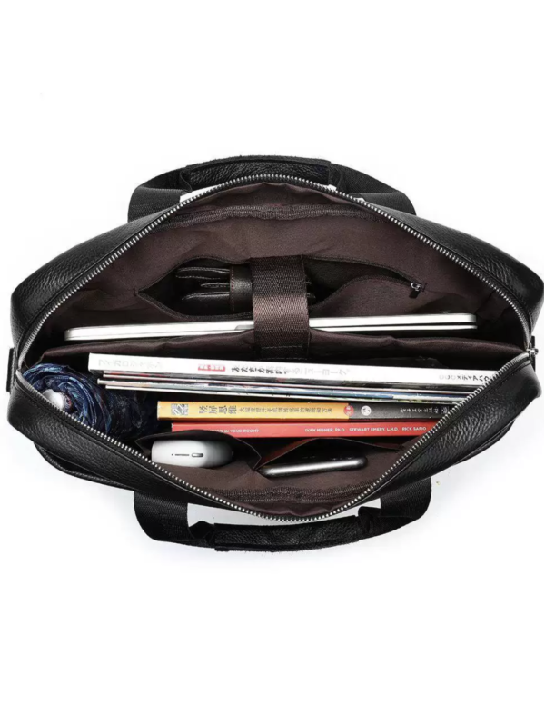 Чоловічий шкіряний портфель Wave, чорний