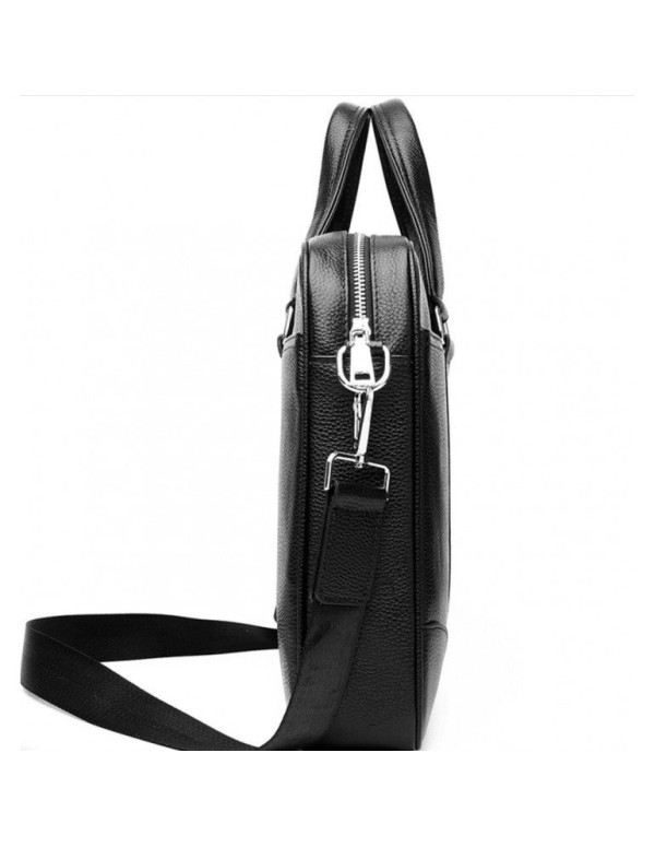 Чоловічий шкіряний портфель Feran, чорний