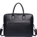 Шкіряний чоловічий портфель для ноутбука Helion, чорний