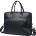 Шкіряний чоловічий портфель для ноутбука Helion, чорний