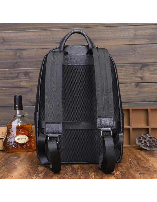 Шкіряний чоловічий рюкзак міський Calder,чорний