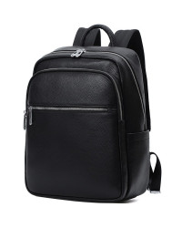Чоловічий шкіряний рюкзак для поїздок Prado,чорний