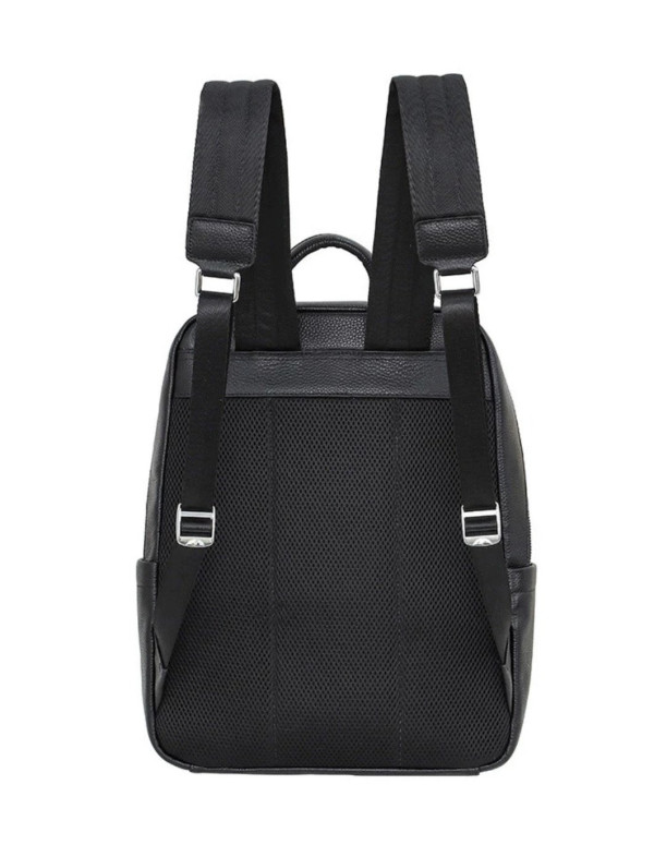 Чоловічий шкіряний рюкзак для поїздок Prado,чорний