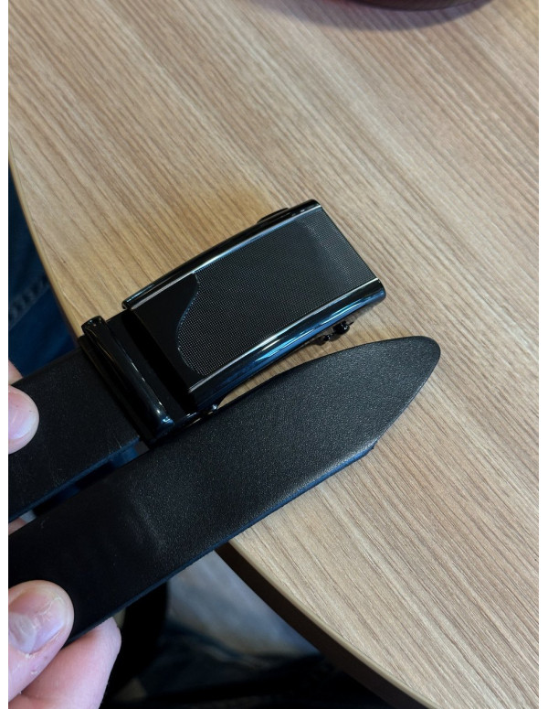 Чоловічий шкіряний ремінь із пряжкою автомат 8490