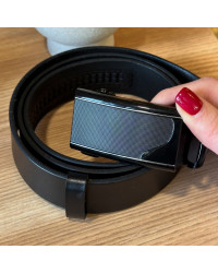 Чоловічий шкіряний ремінь із пряжкою автомат 8490