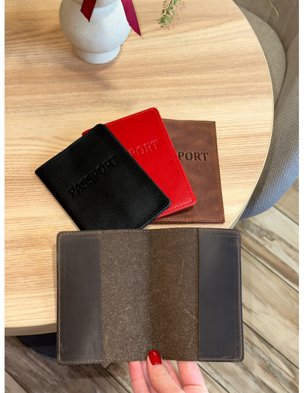 Шкіряна обкладинка для паспорта з написом 1940