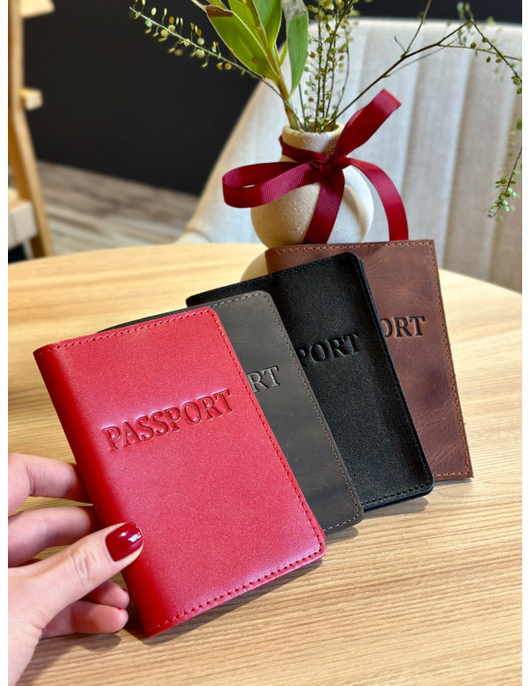 Шкіряна обкладинка для паспорта з написом 1940