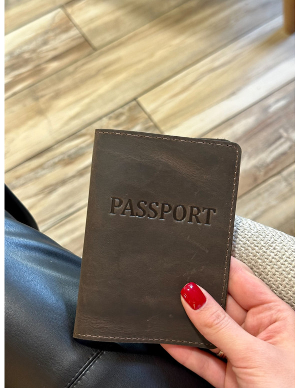 Шкіряна обкладинка для паспорта з написом 1940