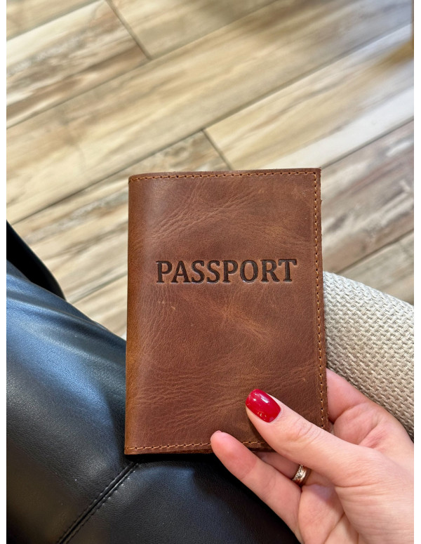 Шкіряна обкладинка для паспорта з написом 1940