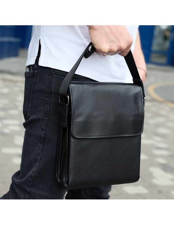 Сумка месенджер Aver, чорна