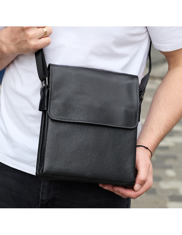 Сумка месенджер Aver, чорна