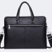 Шкіряний чоловічий діловий портфель Warden, чорний