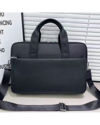 Шкіряний діловий портфель для ноутбука Delaro, чорний