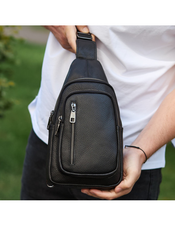 Сумка слінг чоловіча через плече Vermont, чорна