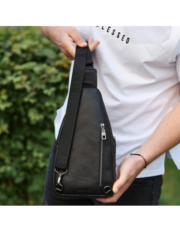 Сумка слінг чоловіча через плече Vermont, чорна
