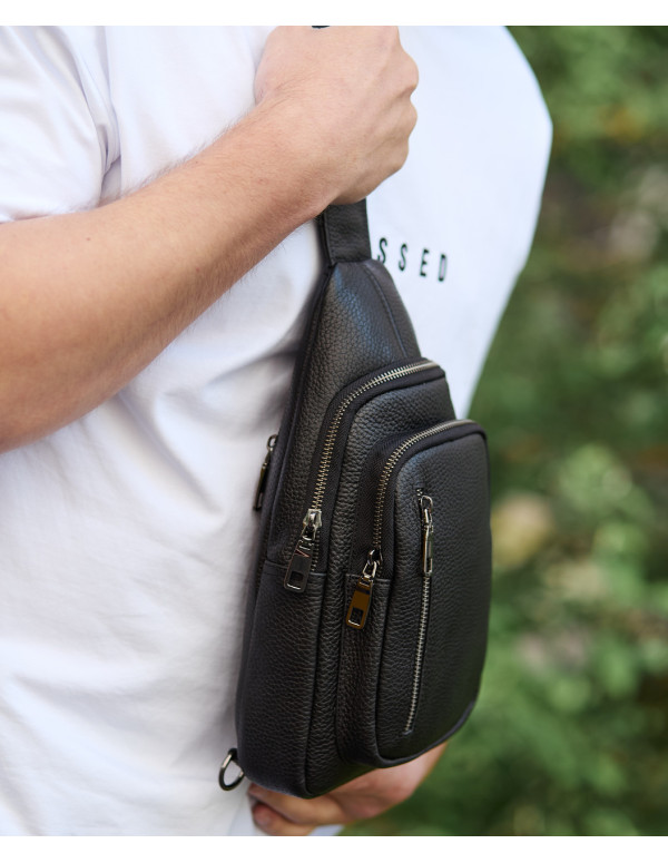 Сумка слінг чоловіча через плече Vermont, чорна